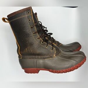 L.L. Bean Dark Brown and Rust Winter Boots